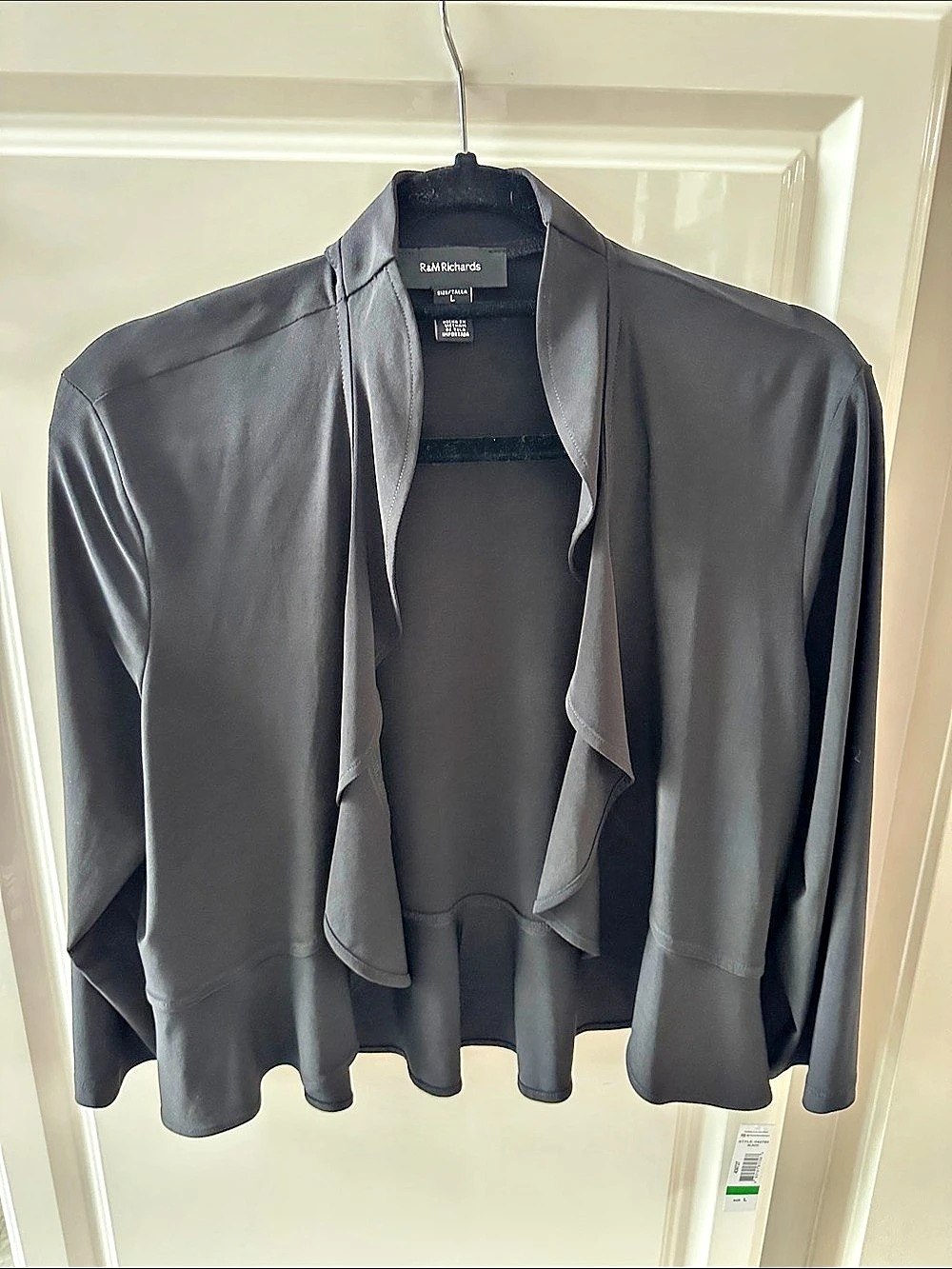 rmrichards.nyc Black Draped Jacket Size Large NWT